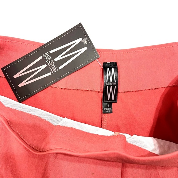 Marla Wynne NEW Women’s Straight Leg SZ 16 Beautiful Spring Coral Pull on Pants - Picture 2 of 9